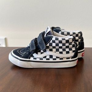 Vans; Toddler high top; navy blue; size 9; velcro closure